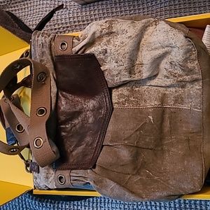 Canvas cross body bag